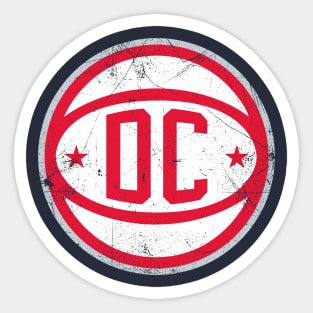 DC Retro Ball - Navy Sticker